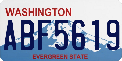 WA license plate ABF5619
