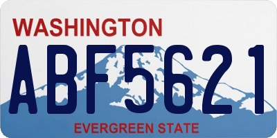 WA license plate ABF5621