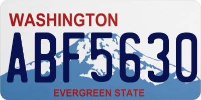 WA license plate ABF5630