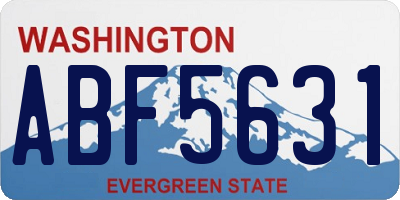 WA license plate ABF5631