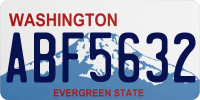 WA license plate ABF5632