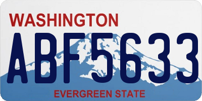 WA license plate ABF5633
