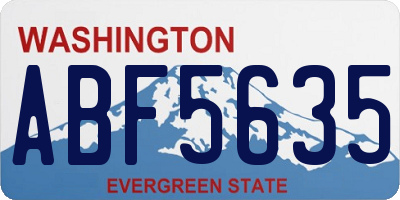 WA license plate ABF5635