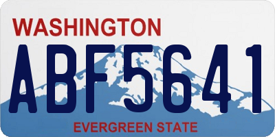 WA license plate ABF5641