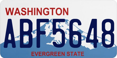 WA license plate ABF5648