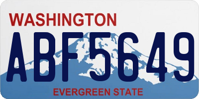 WA license plate ABF5649