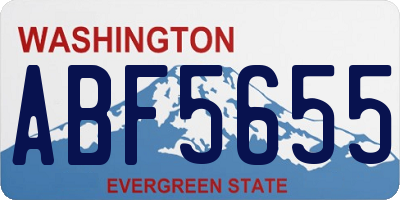 WA license plate ABF5655