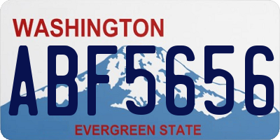 WA license plate ABF5656