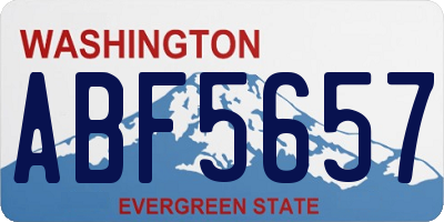 WA license plate ABF5657