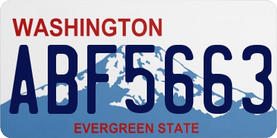WA license plate ABF5663