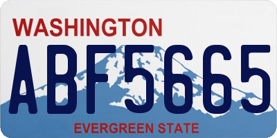 WA license plate ABF5665