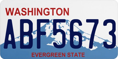 WA license plate ABF5673