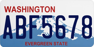 WA license plate ABF5678