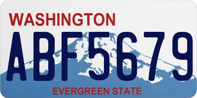 WA license plate ABF5679