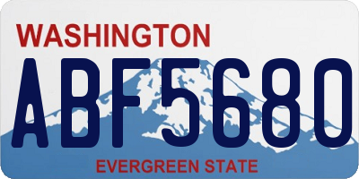 WA license plate ABF5680