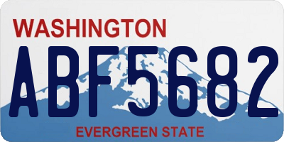 WA license plate ABF5682