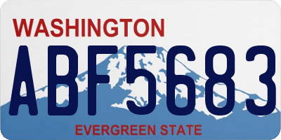 WA license plate ABF5683