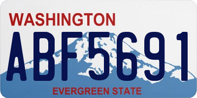 WA license plate ABF5691