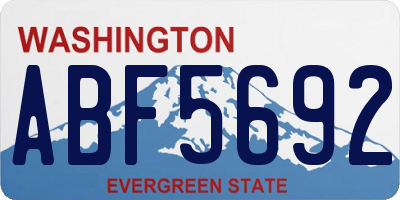 WA license plate ABF5692