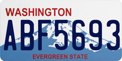 WA license plate ABF5693