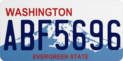 WA license plate ABF5696