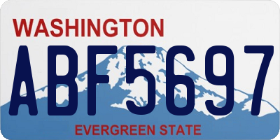 WA license plate ABF5697