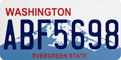 WA license plate ABF5698