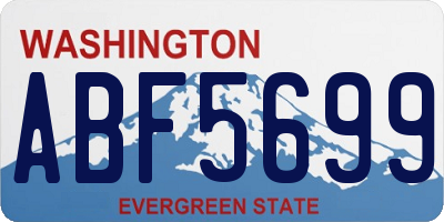 WA license plate ABF5699