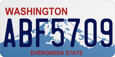 WA license plate ABF5709
