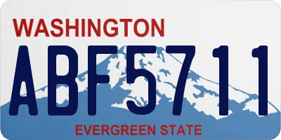 WA license plate ABF5711