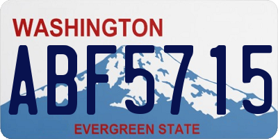 WA license plate ABF5715