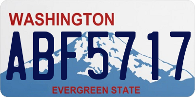 WA license plate ABF5717