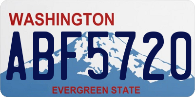 WA license plate ABF5720