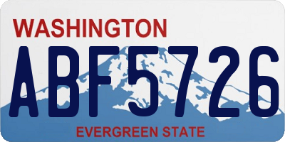 WA license plate ABF5726