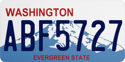 WA license plate ABF5727