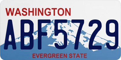 WA license plate ABF5729