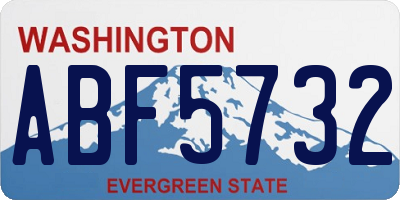 WA license plate ABF5732