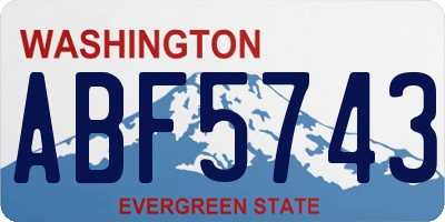 WA license plate ABF5743