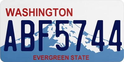 WA license plate ABF5744