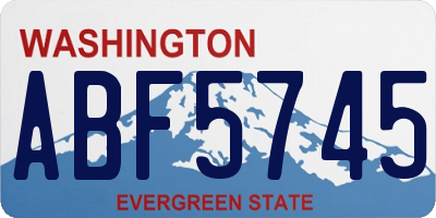 WA license plate ABF5745
