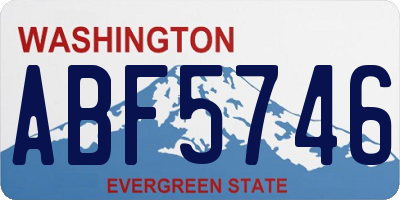 WA license plate ABF5746