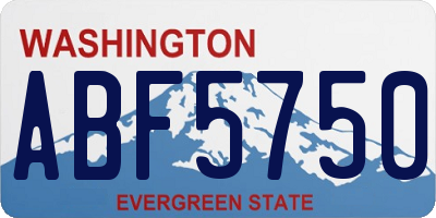 WA license plate ABF5750