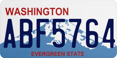 WA license plate ABF5764