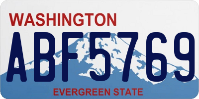 WA license plate ABF5769