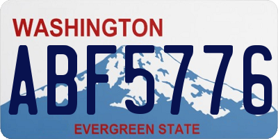 WA license plate ABF5776