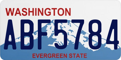WA license plate ABF5784