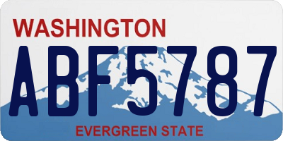 WA license plate ABF5787