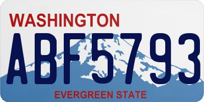 WA license plate ABF5793