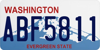 WA license plate ABF5811