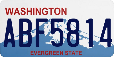 WA license plate ABF5814